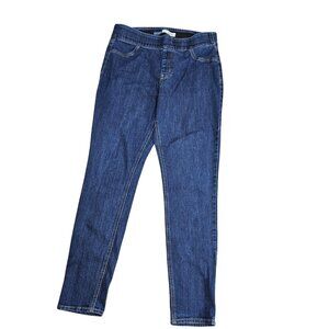 Old Navy Mid Rise Jegging Jeans Womens 14 Tall Blue Wash Pull On Stretch Denim